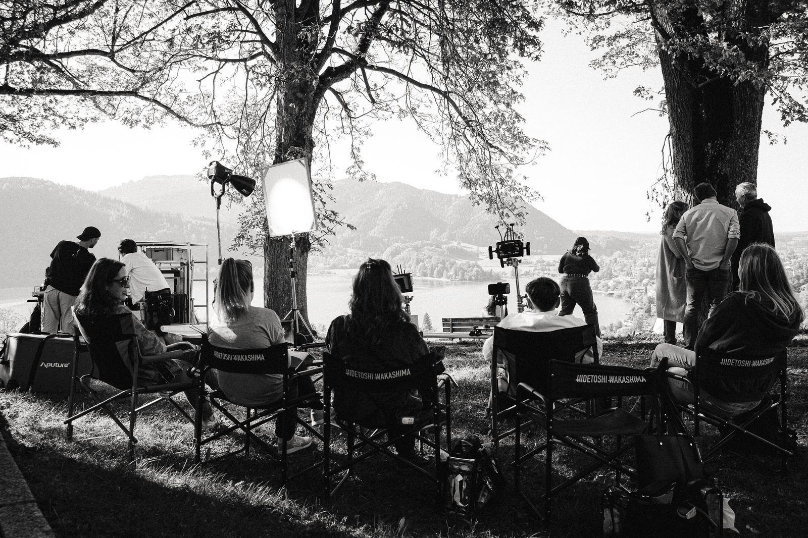 set under the tree overlooking the lake