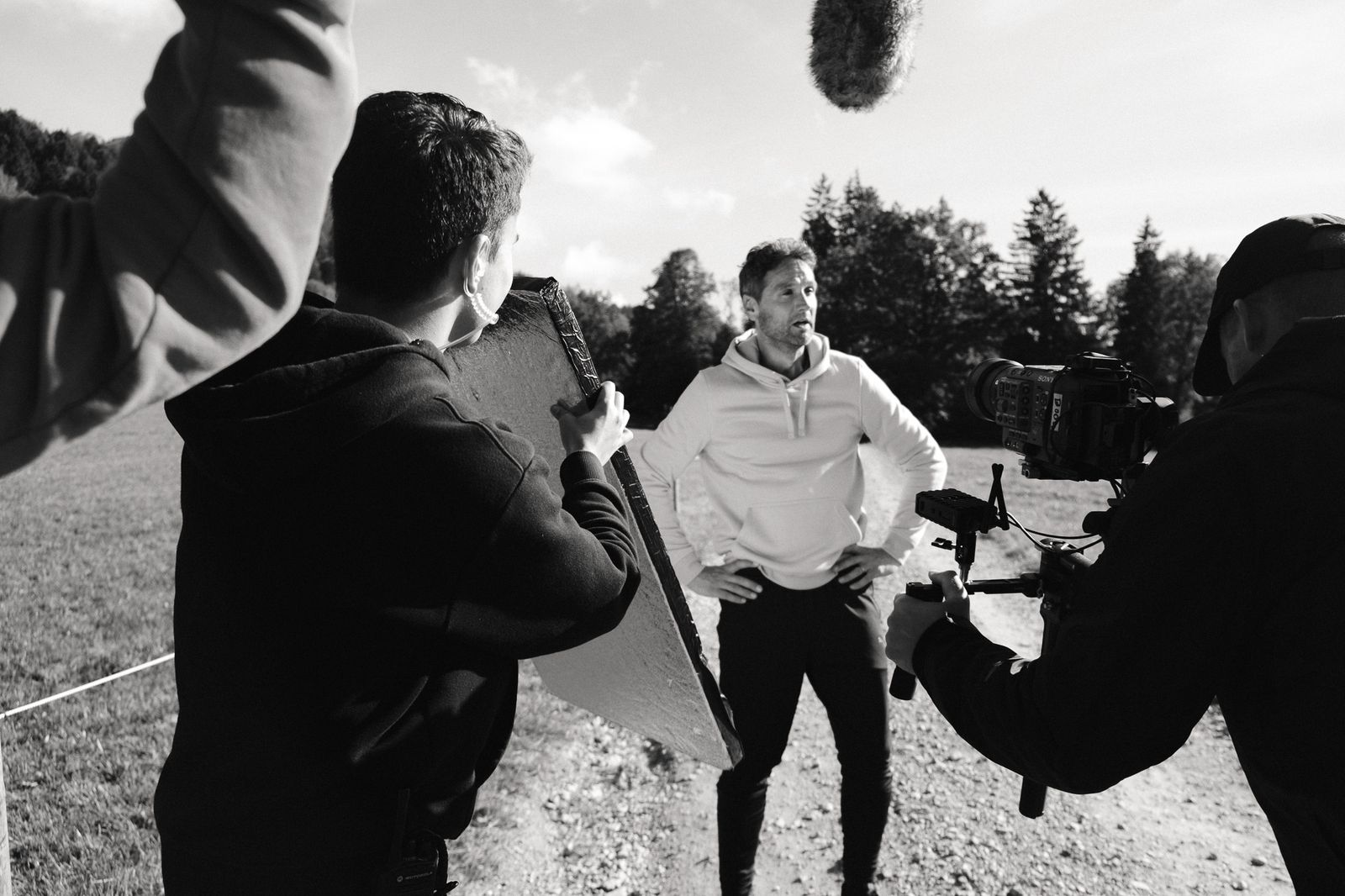 scene with reflector and boom